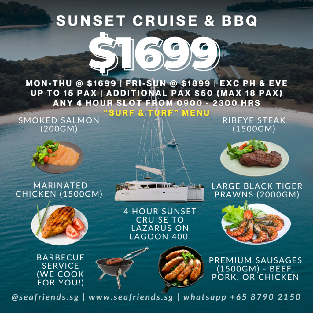 15 pax steak bbq yacht charter